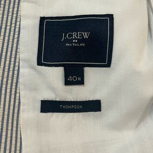 J-Crew seersucker suit coat